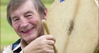 Mike Jackson with bodhran